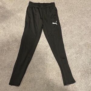 Puma Kids Black Sweatpants with Logo